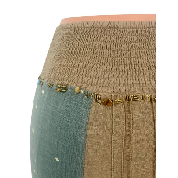Rare Vtg Free People Beaded Waist Maxi Skirt | Boho Cottagecore Y2K Coquette 4/S - Picture 9 of 16